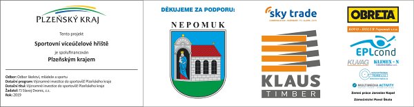 Výstavbu hřiště podpořily - loga